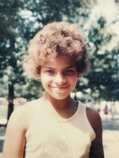 Vintage Photo Beautiful African American Girl Afro Smiling 1970’s