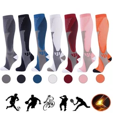 Compression Socks Stockings Womens Mens Knee High Medical 20-30 mmHG L/XL/XXL