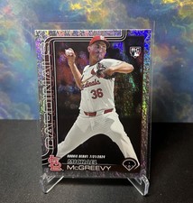 2025 Topps Series 1 Michael McGreevy Silver Crackle #193 RC St. Louis Cardinals