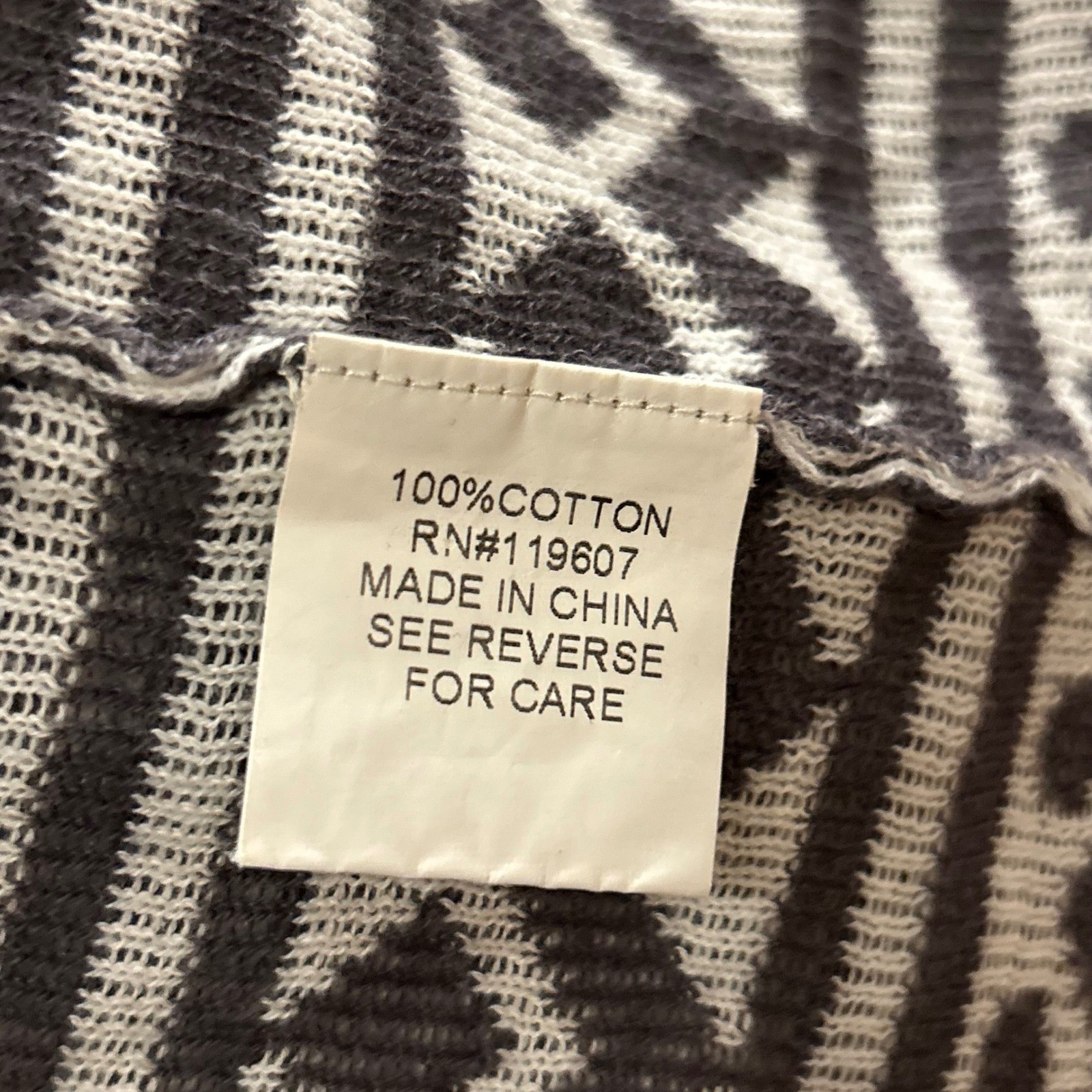 TOPIN Womens Geometric Aztec Print Waterfall Cardigan Sweater Black White M