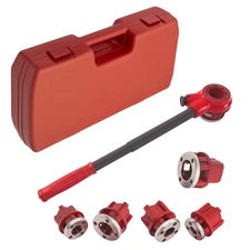 Ratchet Pipe Threader Kit Die Bar Head Handle Tool Kit 3/4'' 1/4'' 3/8'',  1/2''