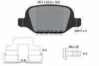 1X Textar 2351703 Bremsbelagsatz Scheibenbremse FüR Fiat Alfa Romeo Lancia