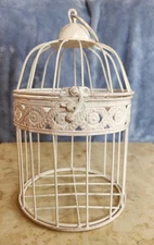 White Color Bird Cage Wedding Shower Card Holder 9”x 5.75” Wedding Decor