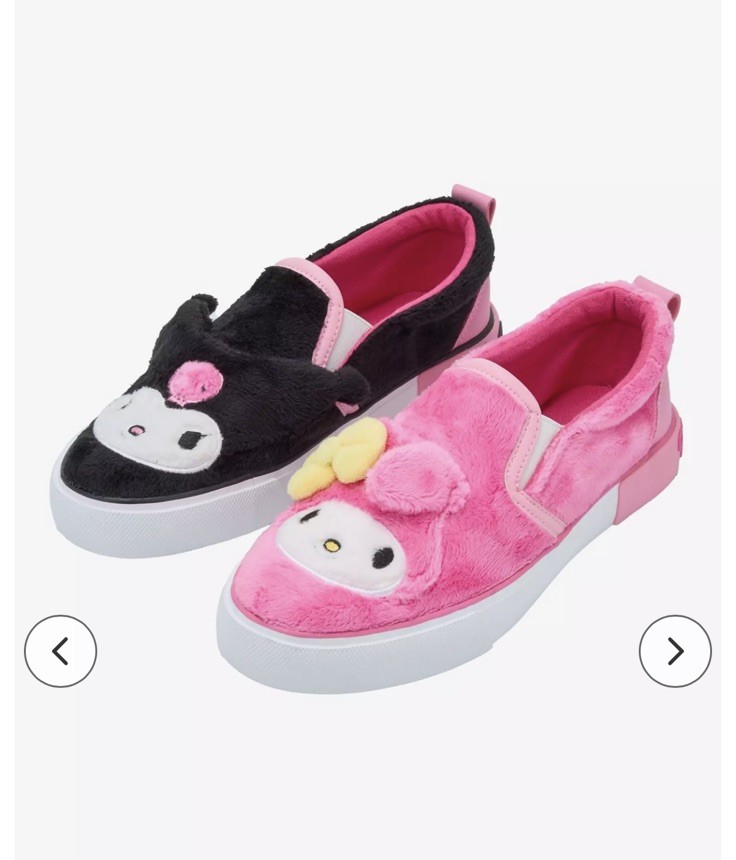 NWT My Melody & Kuromi Fuzzy Mismatch Slip-On Sneakers size 8 | eBay