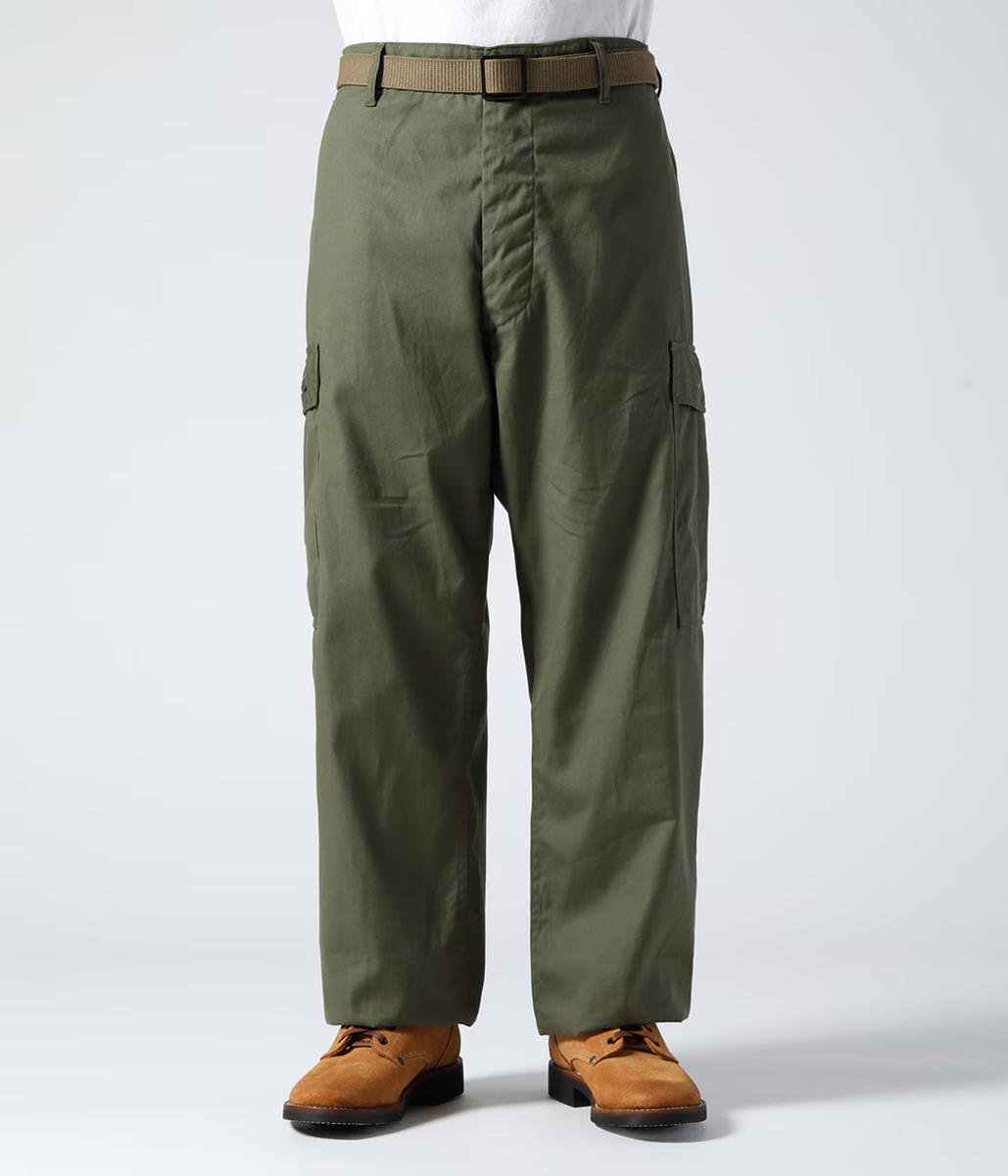 BUZZ RICKSON'S BR42500 TROUSERS COTTON WIND RESISTANT POPLIN OLIVE