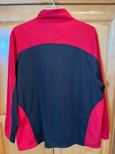 Charles River Apparel Corvette Jacket Men XXXL Black Red Full Zip Fleece Lined image 5