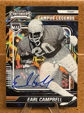 EARL CAMPBELL AUTO 1/1 2025 CONTENDERS NIL CAMPUS LEGENDS BLACK HOLO #3 HOF