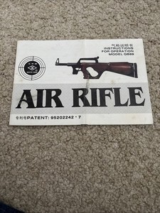 Air Rifle Manual For Model QB89