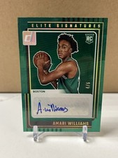 2025-26 Panini Donruss Amari Williams GREEN PRIZM Rookie Auto Card 4/6. rookie card picture