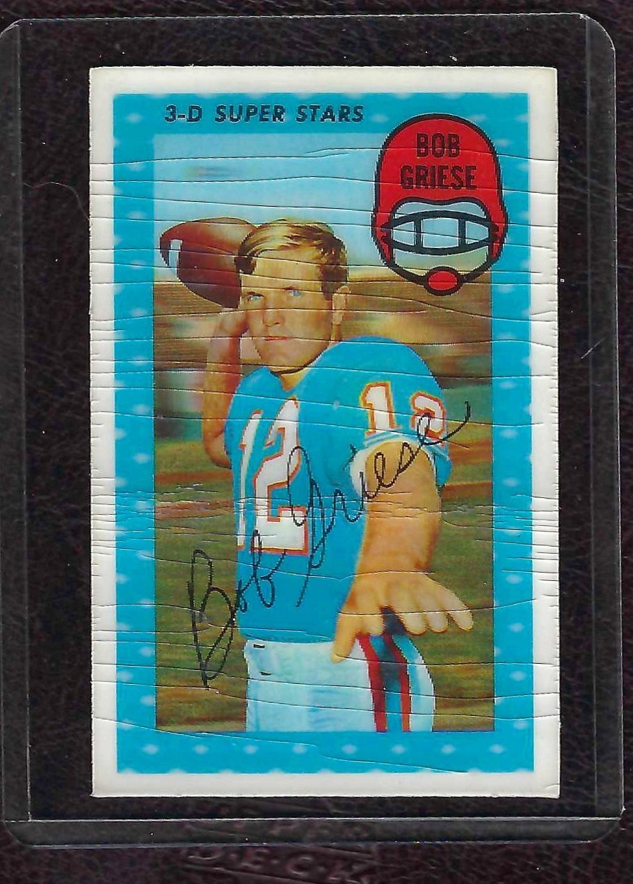 1971 Kellogg's Football Card #55 Bob Griese, Miami Dolphins, HOF, Fair!