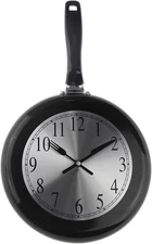 Wall Clock, 10 Inch Metal Frying Pan Kitchen Wall Clock Home Decor - Kitchen The