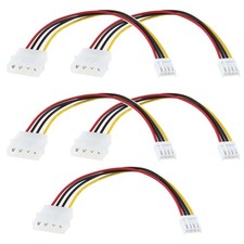 5pcs Molex 4 Pin to Floppy 4 Pin Power Cable PC Computer Connector Power Exte...