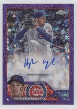 2023 Topps Chrome Update Purple Speckle Refractor /299 Hayden Wesneski Auto 14dq