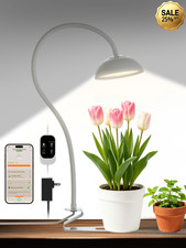 White Smart Grow Light for Indoor Plants Veg Flower LED Full Spectrum Timer