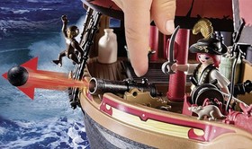 Playmobil Pirates 70411 Skull Pirate Ship 132 Piece Set