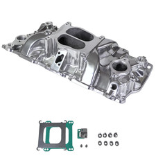 262-400 Spread Bore Front Intake Manifold For Small Block Chevy 1955-86 Polished 262-400 Spread Bore Front Intake Manifold For Small Block Chevy 1955-86 Polished