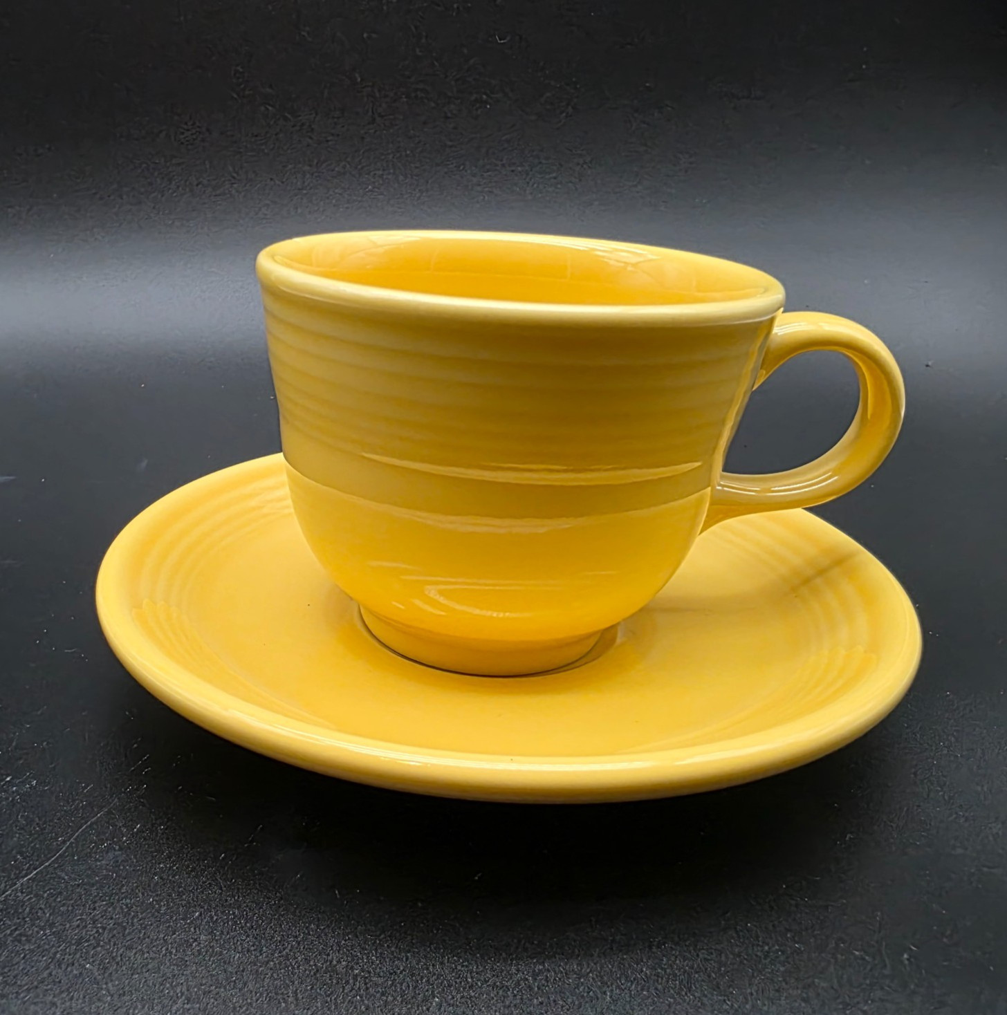 Fiesta Sunflower Cup & Saucer - Homer Laughlin Fiestaware
