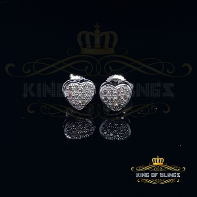 Aretes Para Hombre Herz 925 Weiß Silber 0,08ct Diamant Damen / Herren Ohrring
