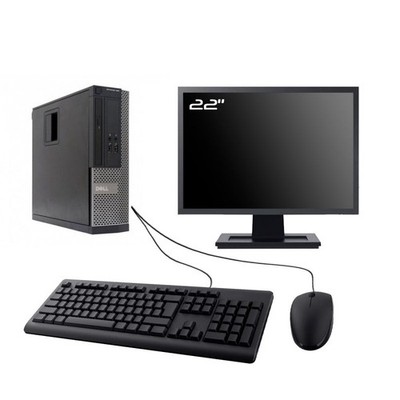 PC Dell Optiplex 390 SFF Bildschirm 22 '' Intel I7-2600 RAM 8Go SSD 960Go W10