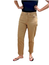 DEMOCRACY Ab Technology High Rise Slim Straight Beige JEANS 8-16 B2929LEPEXX NWT