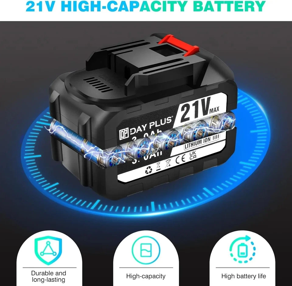 6000W 6 in 1 Upright Stick Power Vacuum Cleaner Cordless Bagless Handheld Hoover - Image 2 of 4