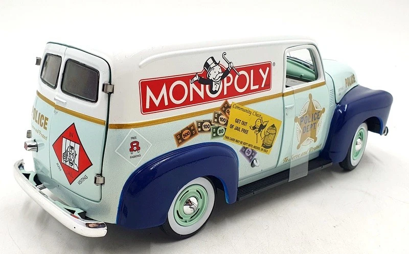 Autoworld 1/18 Scale AWSS129/06 - 1948 Chevrolet Police Van Monopoly - Image 2 of 4