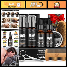 Beard Grooming Kit for Men - Sandalwood Beard Oil Natural Conditioner Set