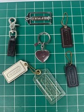 Lot Of 7 Vintage COACH Signature Fob- Heart Locket Purse Charm Keychain  More 