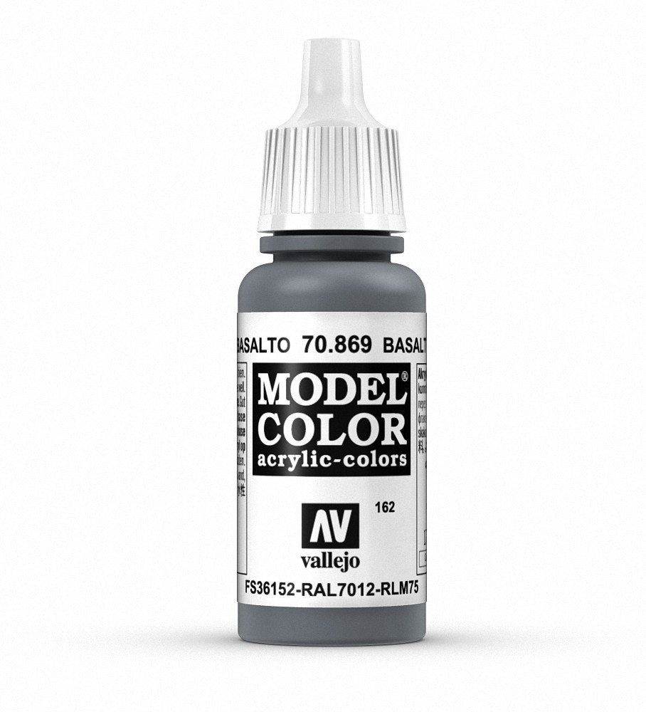 Vallejo 869 Model Colour Basalt Grey 18ml Paint Dropper Bottle - Image 3
