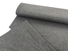 Grauer Wollflanell Stoff weiche britische Wolle Schneiderei Mantelstoff