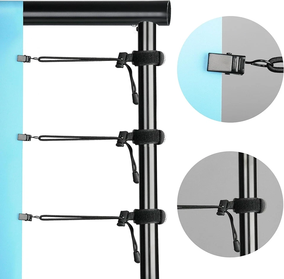 Сверхпрочный комплект подставок для фона 10x7 футов (WxH) поддержка фона для фотостудии - Изображение 3 из 4