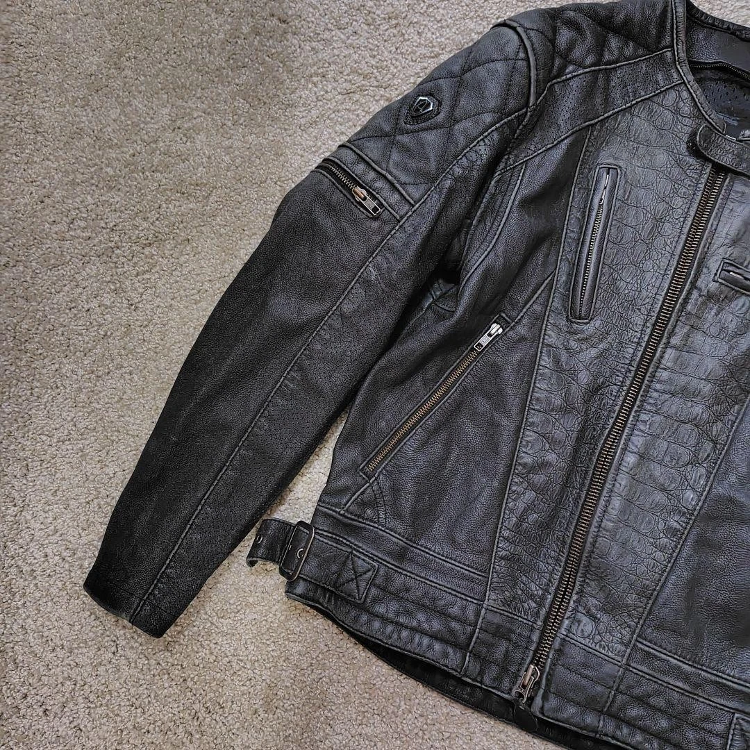 ARLEN NESS Genuine Leather Jacket, Size L Black [Used EXC] ship From JAPAN◎ image 4
