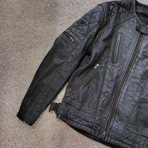 ARLEN NESS Genuine Leather Jacket, Size L Black [Used EXC] ship From JAPAN◎ image 4