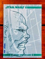 2008 Star Wars Clone Wars Mace Windu 1/1 Sketch Card By Jason Hughes
