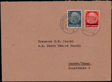 II. WK Alzacja; "BOLLWEILER (ELS) b", stempel pomostowy 2 razy przezroczysty na MIF. Lotaryngia