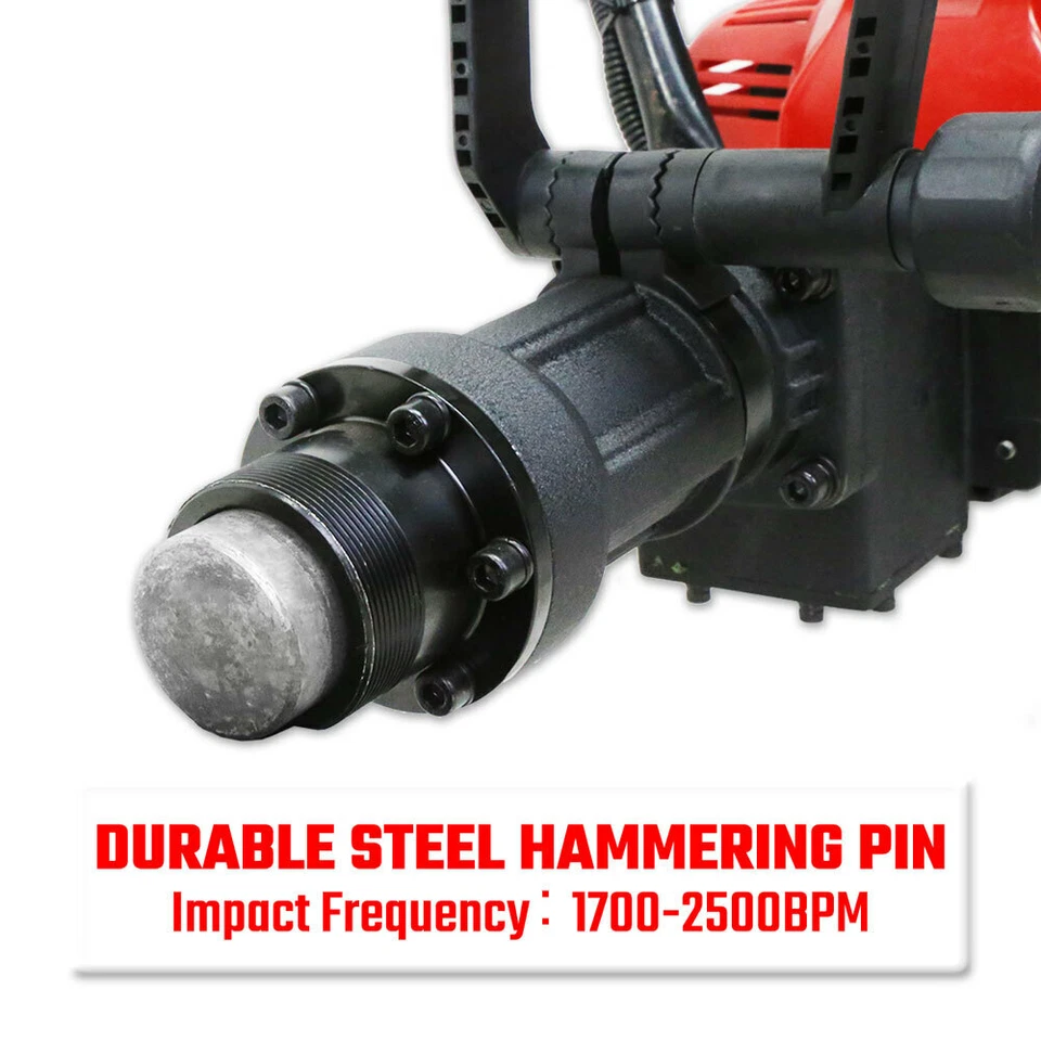 2in1 Petrol 52cc Pile Post Driver+Jackhammer Star Picket Jack Hammer Demolition - image 4 of 4