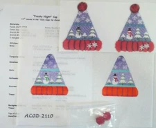 A Collection of Designs ACOD needlepoint handpaint COZY CAPS Frosty Night SG 18m