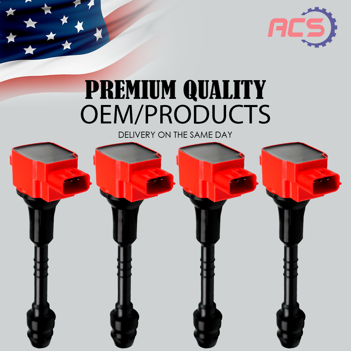 4X OEM High Performance Ignition Coil New For Nissan Almera Sentra 1.8L L4 UF351