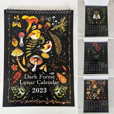 Dark Forest Lunar Calendar Wall Calendar Monthly Colorful Wall Calendars  2023 | eBay