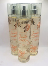 BATH AND BODY WORKS SWEATER WEATHER BODY MIST 8 FL OZ SET OF 3 