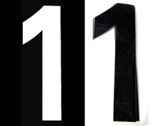 Go Kart Adhesive Number Cut Out White or Black (5'') SINGLES Karting Racing