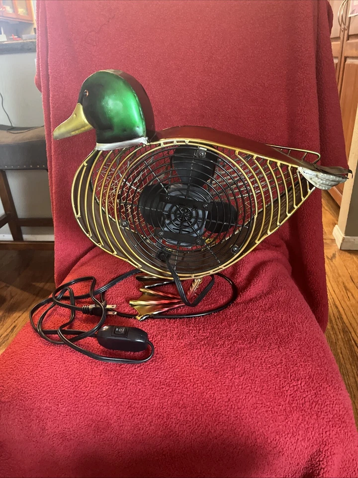 Deco Breeze Duck Personal Metal Electric Fan. Two Speed. Works Great. 17 x 14 - Image 3 of 4