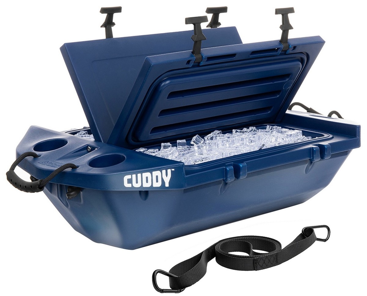 Cuddy 40 Quart Floating Towable Boat Cooler Ice Chest 30 Can