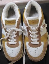 US Polo Association tan and white sneakers athletic shoes boys size 7