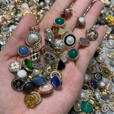 Vintage now Estate Sale Buttons Lot 50p Various Sizes Shapes Colors Types Usable