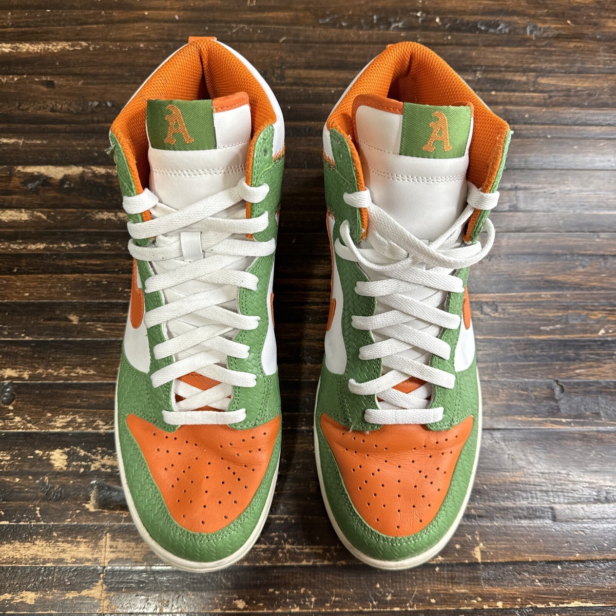 Size 10 Nike Dunk High UTT Almendares Green Orange Basketball