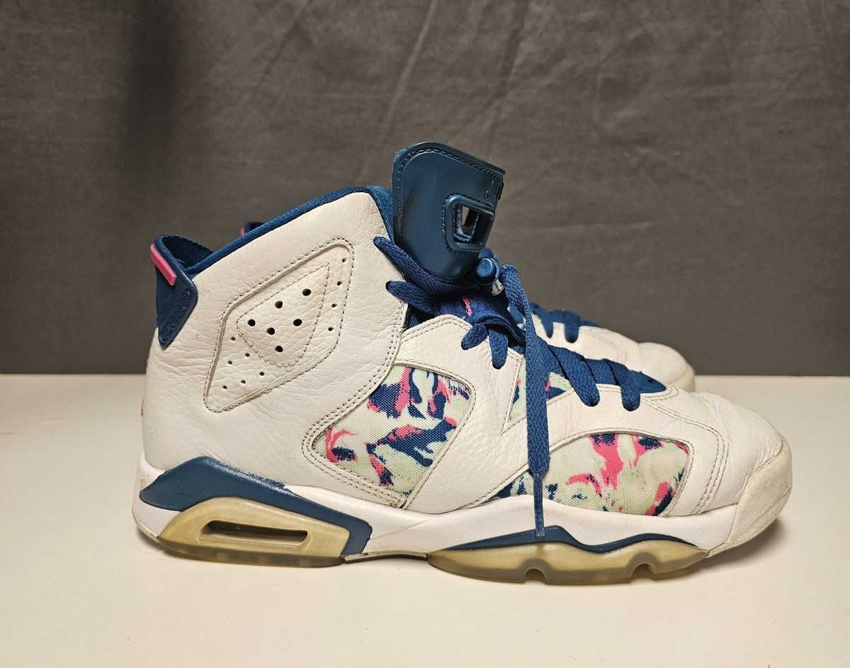 Nike Air Jordan VI 6 Retro Teal Laser Fuchsia White GS Size