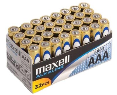 32x MAXELL Batterie Alkaline LR03 Micro AAA im Power Pack