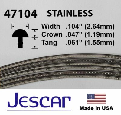 Fretwire - Jescar Stainless Steel #47104 Jumbo/Large Guitar or Bass - 1.8 metre