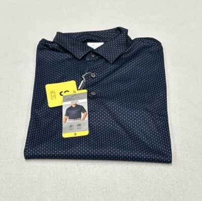 Greg Norman Men's ML75 Short Sleeve 3 Buttons Shirt, Blue, Size S